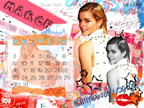 Emma Watson Calendar Emma Watson Fan Art 845923 Fanpop