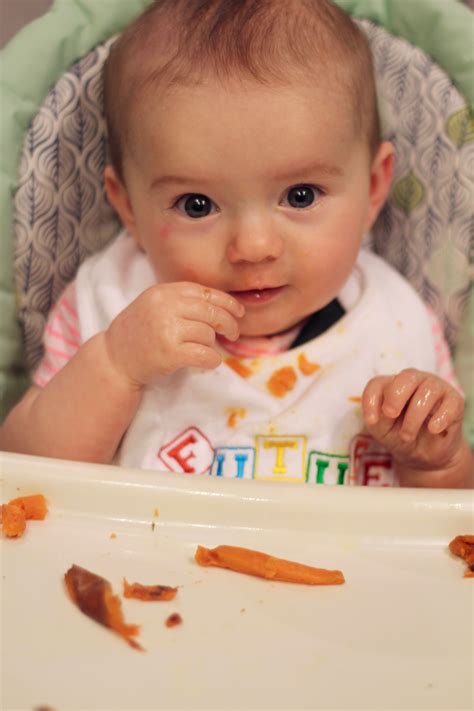 But remember that we use foods here as a supplement. Baby-Led Weaning: 6 Months Old | Meals and Miles