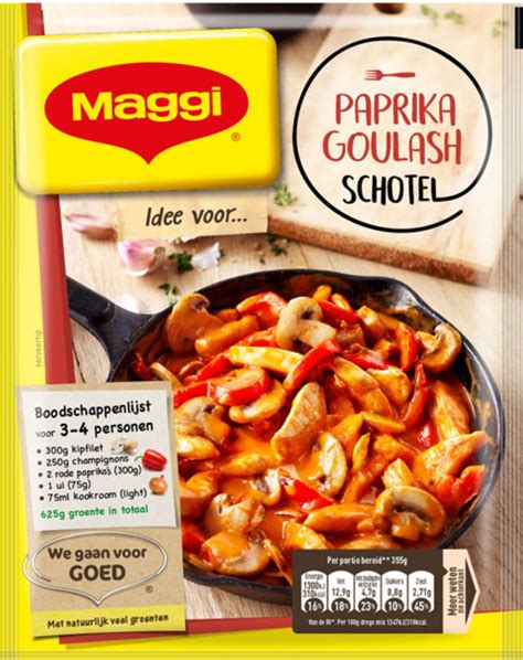 Maggi Paprika Goulash Kip Schotel De Kip Kruiden Met Mix Voor Kip