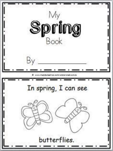 Free Spring Mini Book For Kindergarten Or Preschool Practice Reading