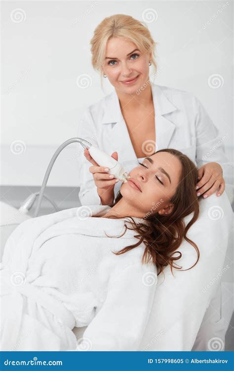 Pleasant Lovely Girl Having A Rest In The Beauty Shop Stock Image Image Of Mouth Cosmetology