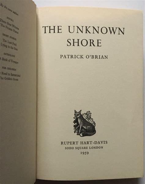 The Unknown Shore By Obrian Patrick Very Good Hardcover 1959 First