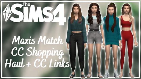 Cc Shopping Haul Links👗👠i Maxis Match I Die Sims 4 I Lookbook 2
