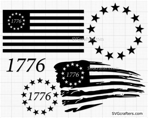 Scrapbooking Craft Supplies And Tools 1776 Cut File 4th Of July Cut File