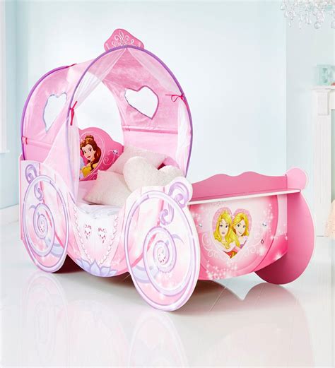 Buy Disney Princess Carriage Toddler Bed With Light Up Canopy In Pink
