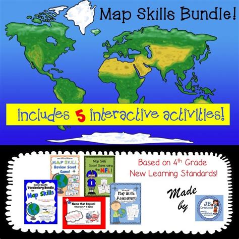 Map Skills Interactive Activity Bundle Intermediate Grades Map