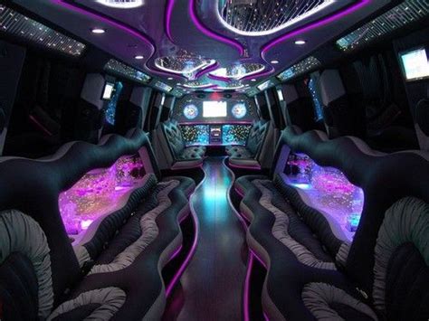 Awesome Shot Inside Of A Party Limo Complete With Disco Lights Music