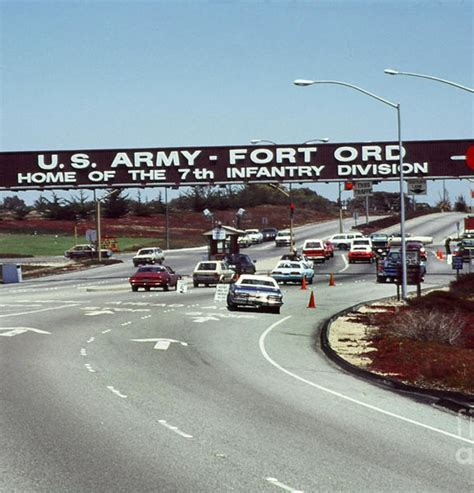 Main Gate 7th Inf Div Fort Ord Army Base Monterey Calif 1984 Pat