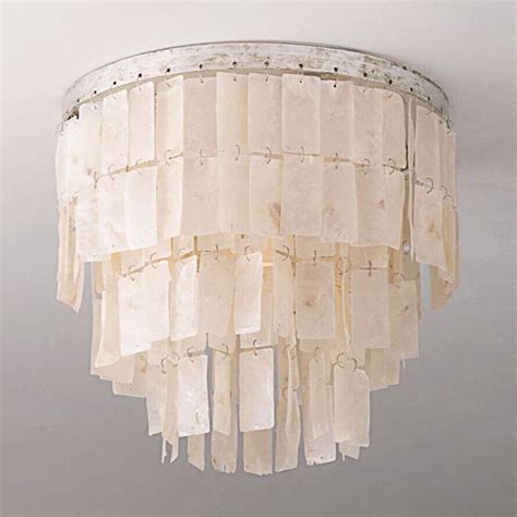 Artistic Mother Of Pearl And Metal 1 Light3 Light Flush Ceiling Mount