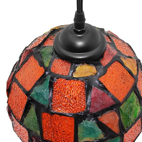 Vintage Glass Globe Ceiling Hanging Pendant Light Shade Mosaic Lighting