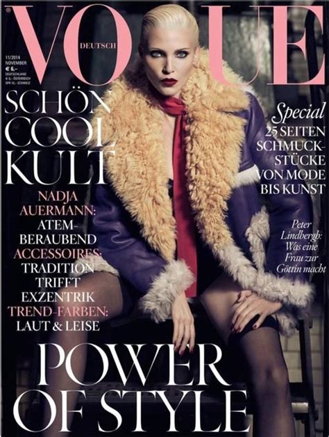 Nadja Auermann Vogue Magazine Covers Fashion Magazine Cover Vogue