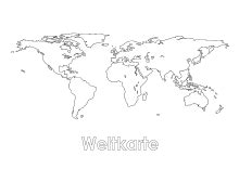 Kontinente erkennen ausschneiden und aufkleben geographie. Vorlagebild Weltkarte ausmalen | Weltkarte tätowierungen ...