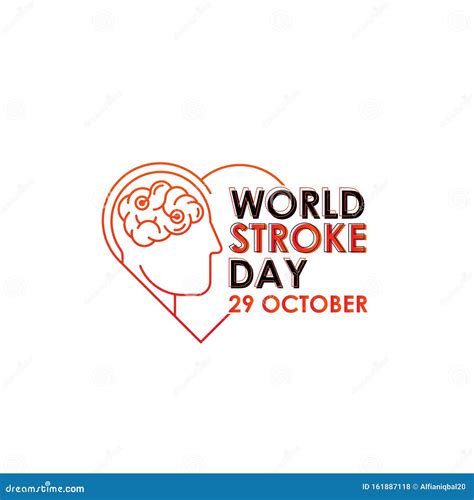 World Stroke Day Vector Logo Poster Illustration Of World Stroke Day