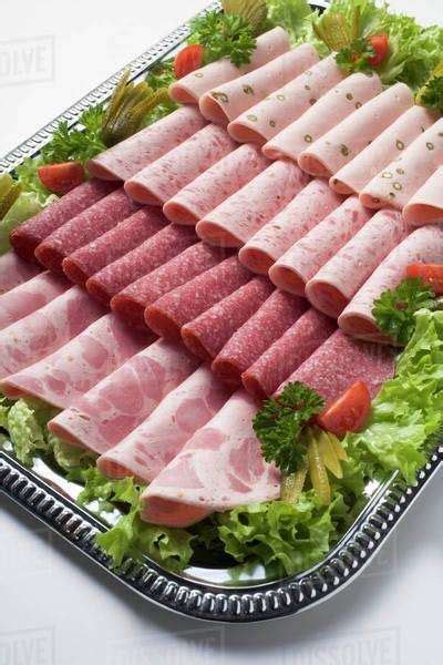 Attractively Arranged Cold Cuts Platter Stock Photo Dissolve