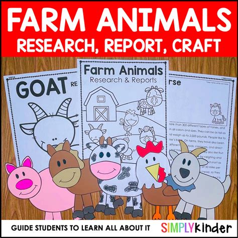 Farm Crafts Writing And Research For Kindergarten Simply Kinder