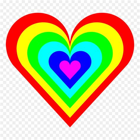 Rainbow Euclidean Vector Clip Art Valentine Rainbow Heart Png