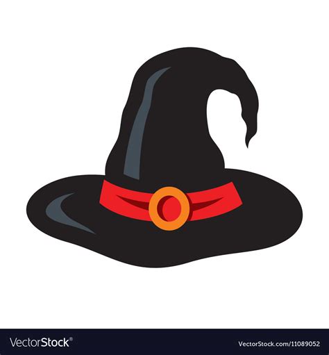 Halloween Witch Hat Cartoon Royalty Free Vector Image