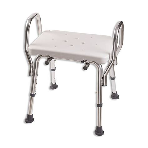Dmi Shower Bench Seat With Arms In White Bed Bath And Beyond Canada