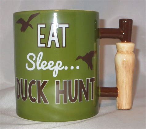 Eat Sleep Duck Hunt Coffee Mug Cup Call Handle 18 Oz Ceramic New