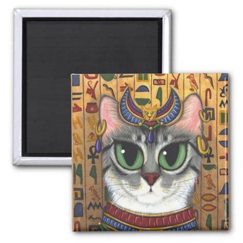 Bast Goddess Egyptian Bastet Cat Art Magnet Zazzle
