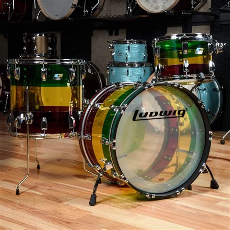 Ludwig Vistalite 131622 3pc Drum Kit Island Sunrise Limited Edition