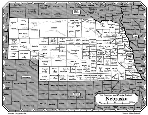 Map Of Nebraska Rootsweb