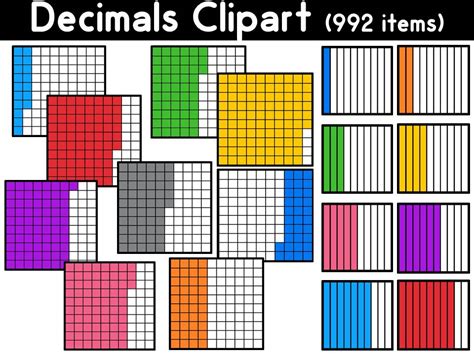 Decimals Clipart Tenths And Hundredths Teaching Resources