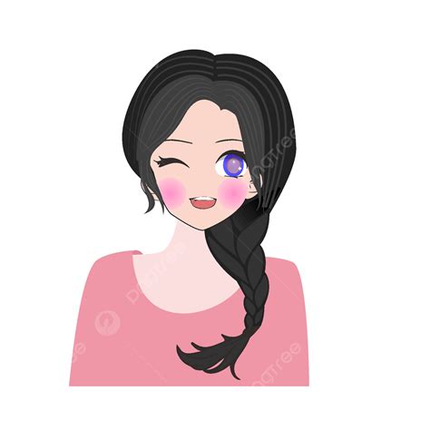 linda chica de dibujos animados png rosado avatar dibujos animados png y vector para