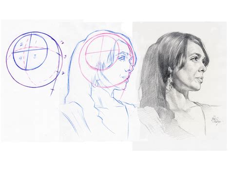 Abdon J Romero Female Profile Face Drawing The Human Head Drawings