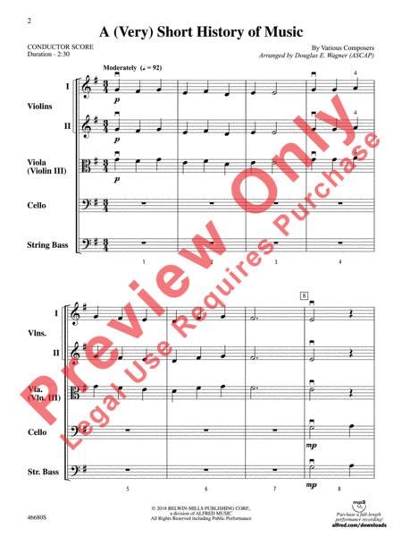 A Very Short History Of Music By Various Parts Score Sheet Music