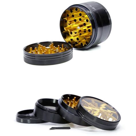 2020 new tobacco smoking herb grinders 63mm aluminium alloy grinders with clear top window