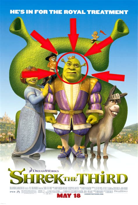 On The Movie Poster For Shrek The Third A Character Called Shrek