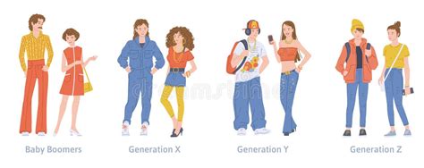 Baby Boomers Generation Composition Stock Vector Illustration Of Idea