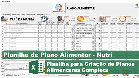 Planilha Para Calcular Tabela Nutricional Excel Youtube Images And Photos Finder