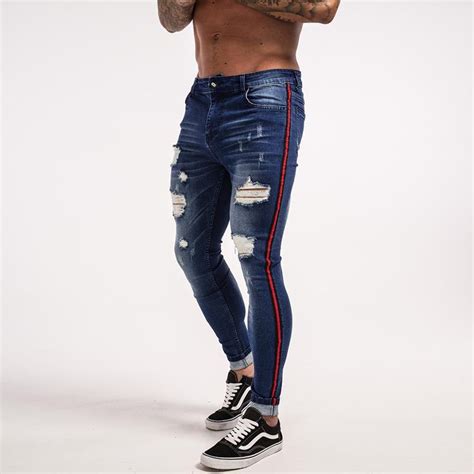 Denim Slim Fit Men Dark Blue Ripped Jeans Rs 650 Piece Rock Fashions