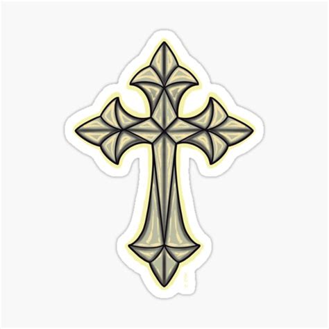 Gothic Style Cross Sticker For Sale By Chillateez Redbubble