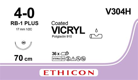 Vicryl Suture 4 0 V304h Rb 1 Needle 70 Cm Purple Suture Online