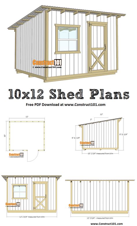 Open Lean To Shed Plans