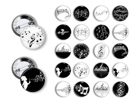 Musician Pins Musical Pins Music Notes Pins 125 Inch Pinback Etsy