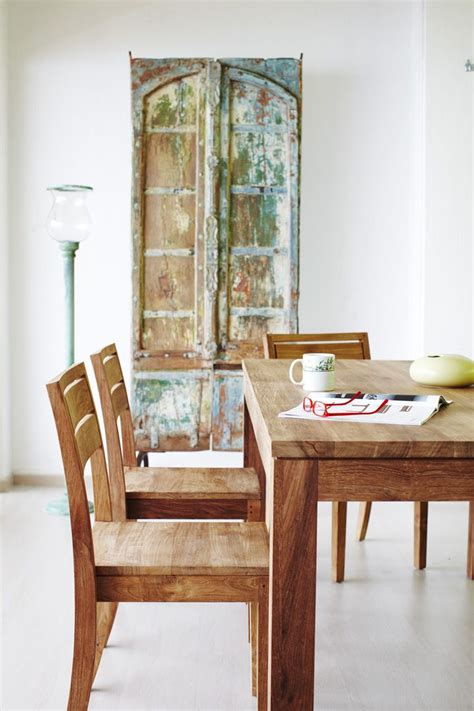 Old door from Rajasthan mixed with contemporary teak ...