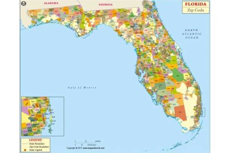 Buy Florida Zip Codes Map Digital And Printed Fl Zip Codes Map