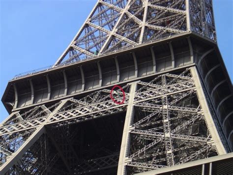 Climbing The Eiffel Tower Climbers On Run And A Past Ascent Gripped