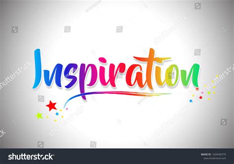 Inspiration Handwritten Word Text Rainbow Colors Stock Vector Royalty