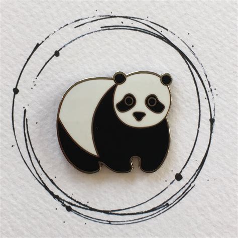 Panda Enamel Pin Badge Chameleon And Co
