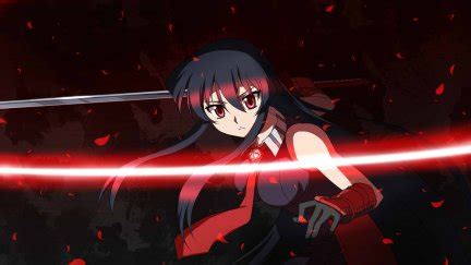 Red Eyes Long Hair Women With Swords Looking At Viewer Anime Anime