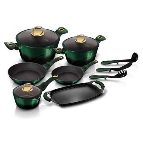 Piece Cookware Set Berlinger Haus Bh Emerald Collection