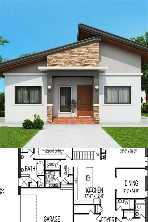 Total floor area, it has 4 bedrooms to accommodate an average filipino family. 2 Bedroom Bungalow House Designs in 2020 | Bungalow house ...