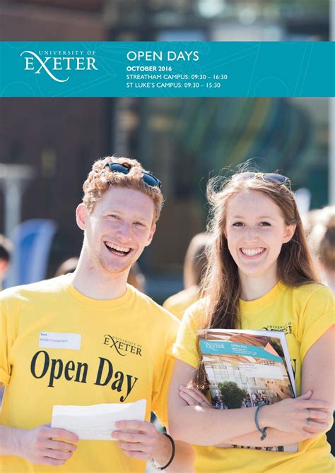 Exeter October Open Day 2016 By University Of Exeter Issuu