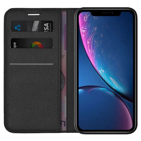 Iproducts us real wood case. Leather Wallet Case & Card Holder - Apple iPhone Xr (Black)