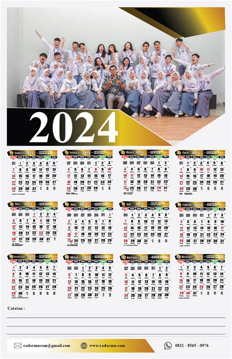 Jual Template Kalender 2024 Lengkap Masehi Hijriyah Dan Pasaran Jawa